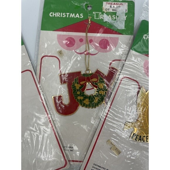 3 Vintage JC Penny Ornaments in Original Packaging Christmas Tree Metal - Picture 3 of 5